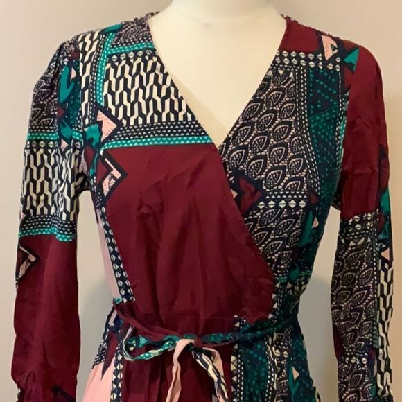 NWT New Anthropologie Virginia Wrap Maxi Dress Petite XSP - Picture 11 of 14